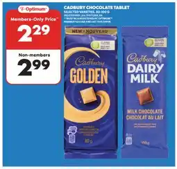Real Canadian Superstore CADBURY CHOCOLATE TABLET offer