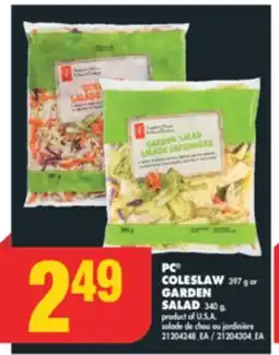 No Frills PC COLESLAW 397 g or GARDEN SALAD 340 g offer
