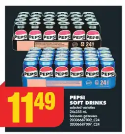 No Frills PEPSI SOFT DRINKS, 24x355 mL offer