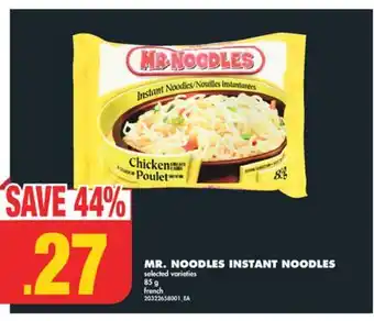 No Frills MR. NOODLES INSTANT NOODLES, 85 g offer