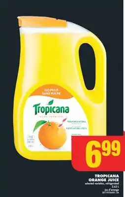 No Frills TROPICANA ORANGE JUICE, 2.63 L offer
