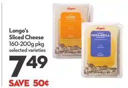 Longo's Longo's Sliced Cheese offer