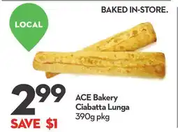 Longo's ACE Bakery Ciabatta Lunga offer