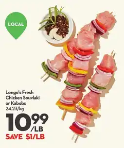 Longo's Longo's Fresh Chicken Souvlaki or Kabobs offer