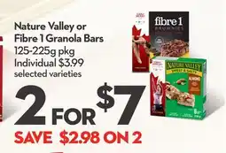 Longo's Nature Valley or Fibre 1 Granola Bars offer
