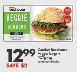 Longo's Cardinal Roadhouse Veggie Burgers offer