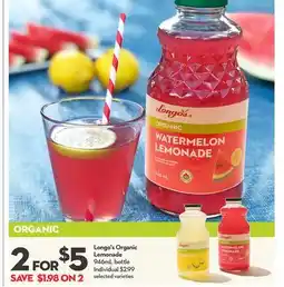 Longo's Longo's Organic Lemonade offer