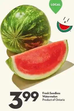 Longo's Fresh Seedless Watermelon offer