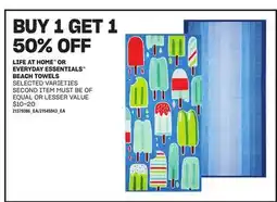 Loblaws LIFE AT HOME OR EVERYDAY ESSENTIALS BEACH TOWELS offer