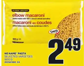 Loblaws NO NAME PASTA, 900 G offer
