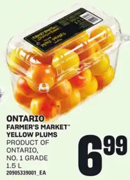 Loblaws FARMER'S MARKET YELLOW PLUMS, 1.5 L offer