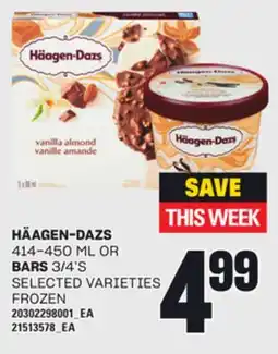 Loblaws HÄAGEN-DAZS, 414-450 ML OR BARS, 3/4' S offer