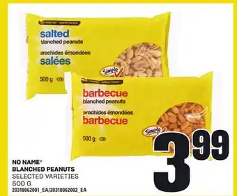 Loblaws NO NAME BLANCHED PEANUTS, 500 G offer