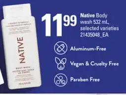 Loblaws NATIVE BODY WASH, 532 ML offer