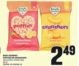 Loblaws BABY GOURMET PUFFIES OR CRUNCHERS, 32 G offer