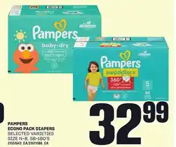 Loblaws PAMPERS ECONO PACK DIAPERS, 58-180'S offer