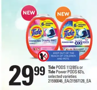 Loblaws TIDE PODS 112/85' S OR TIDE POWER PODS 63' S offer