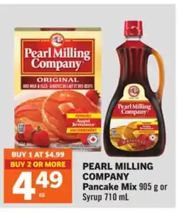 Foodland PEARL MILLING COMPANY Pancake Mix 905 g or Syrup 710 mL offer