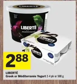 Foodland LIBERTÉ Greek or Méditerranée Yogurt offer