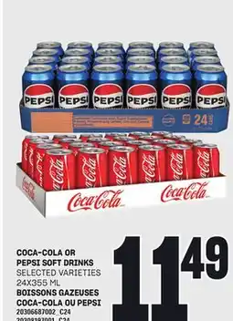 Independent Grocer COCA-COLA OR PEPSI SOFT DRINKS, 24X355 ML offer