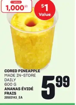 Independent Grocer CORED PINEAPPLE, 600 G offer
