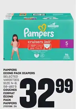 Independent Grocer PAMPERS ECONO PACK DIAPERS SIZE N-8, 58-180'S offer