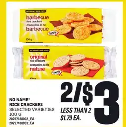 Independent Grocer NO NAME RICE CRACKERS, 100 G offer