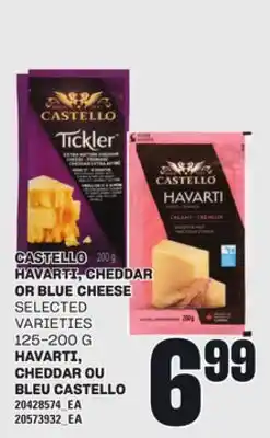 Independent Grocer CASTELLO HAVARTI, CHEDDAR OR BLUE CHEESE, 125-200 G offer