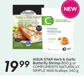 Sobeys AQUA STAR Herb & Garlic Butterfly Shrimp offer