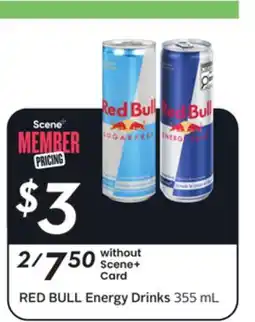 Sobeys RED BULL Energy Drinks offer
