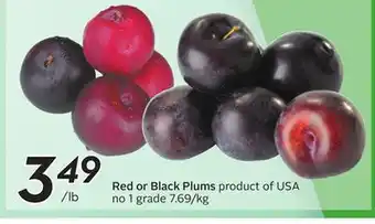 Sobeys Red or Black Plums offer