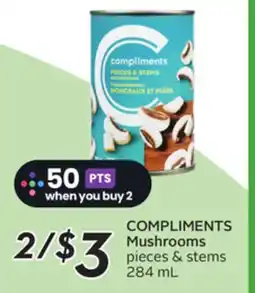 Sobeys COMPLIMENTS Mushrooms pieces & stems offer
