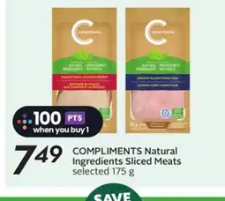 Sobeys COMPLIMENTS Natural Ingredients Sliced Meats offer