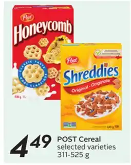 Sobeys POST Cereal offer