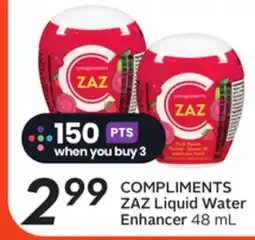 Sobeys COMPLIMENTS ZAZ Liquid Water Enhancer offer