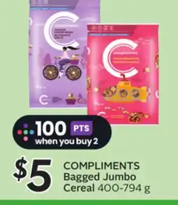 Sobeys COMPLIMENTS Bagged Jumbo Cereal offer