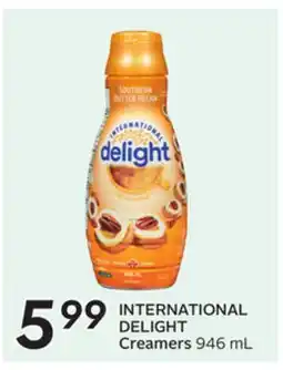 Sobeys INTERNATIONAL DELIGHT Creamers offer