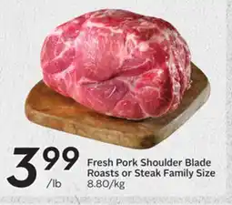 Sobeys Fresh Pork Shoulder Blade Roasts or Steak offer