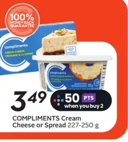 Sobeys COMPLIMENTS Cream Cheese or Spread offer