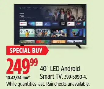 Canadian Tire Skyworth 40 LED Android Smart TV offer