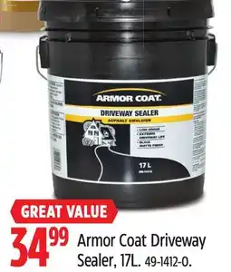Canadian Tire Armor Coat Driveway Sealer, 17L offer