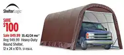 Canadian Tire Shelter Logic Heavy-Duty Round Shelter, 12 x 24 x 10´h offer