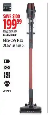 Canadian Tire Kenmore Elite CSV Max 21.6V offer