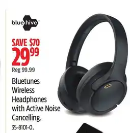 Canadian Tire Bluehive Bluetunes Wireless Headphones with Active Noise Cancelling offer