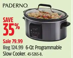 Canadian Tire Paderno 6-Qt Programmable Slow Cooker offer