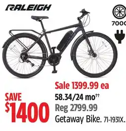 Canadian Tire Raleigh Getaway Bike offer