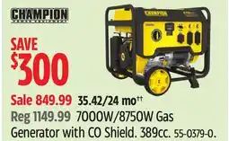 Canadian Tire Champion 7000W/8750W Gas Generator with CO Shield offer