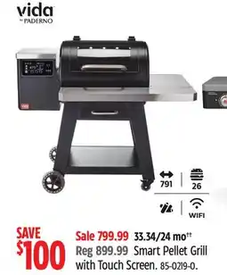 Canadian Tire Vida by PADERNO Smart Pellet Grill with Touch Screen offer