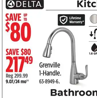 Canadian Tire Delta Grenville 1-Handle Kitchen Faucet offer