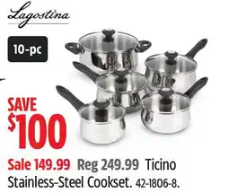 Canadian Tire Lagostina Ticino Stainless-Steel Cookset offer